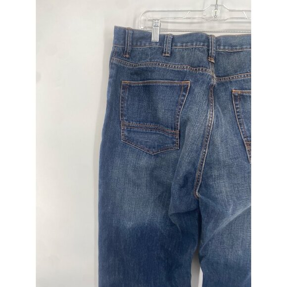 New The Foundry Supply Co Men Denim Relaxed Straight MEDIUM WASH Jeans 38x38 - Picture 5 of 5